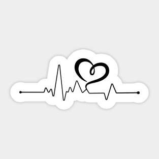 Heart Line Or Heart Beats Sticker